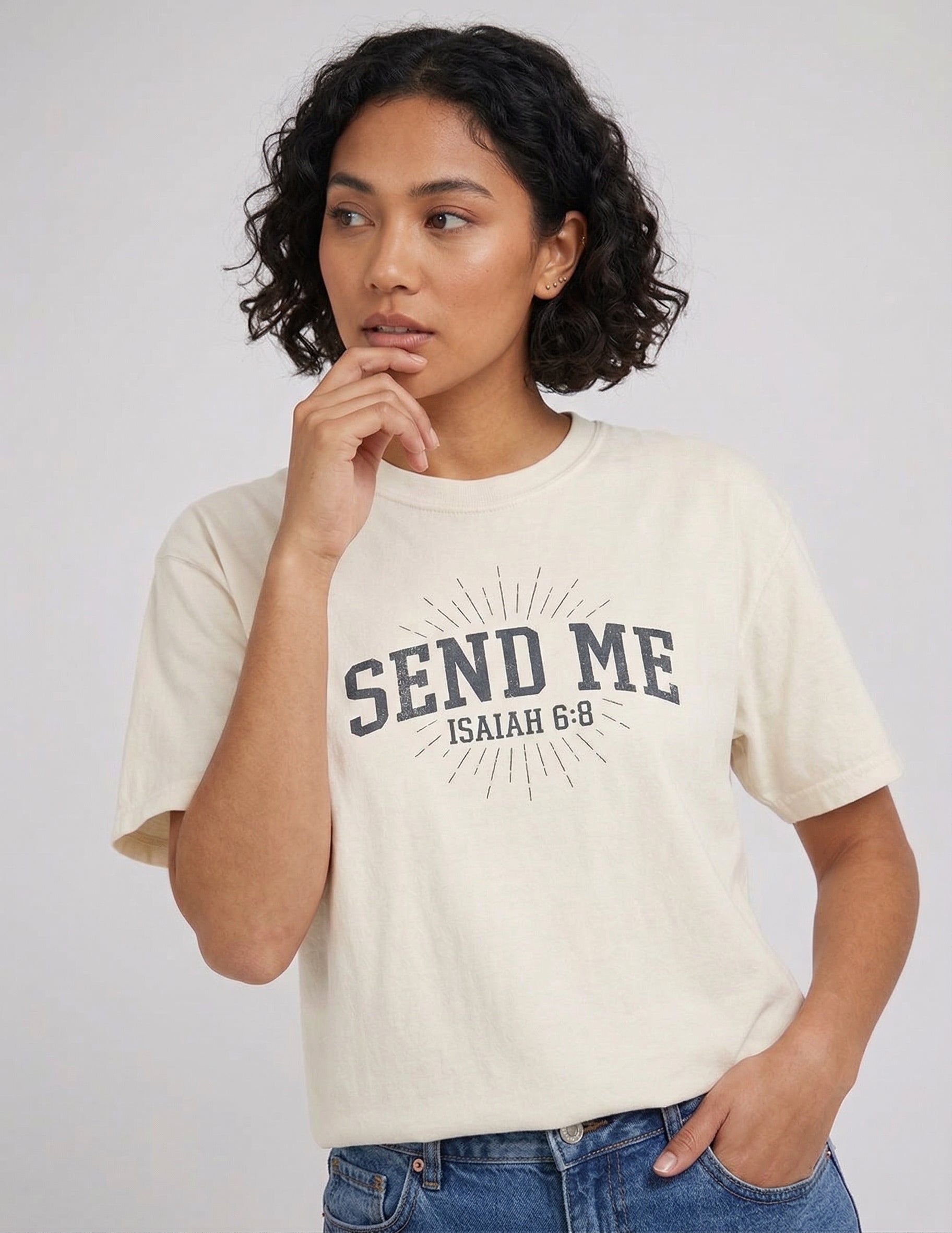 SEND ME Christian T Shirt, Isaiah 6:8 Bible Verse, Vintage Faith Apparel, Gift for Christian, ArmorNGlory