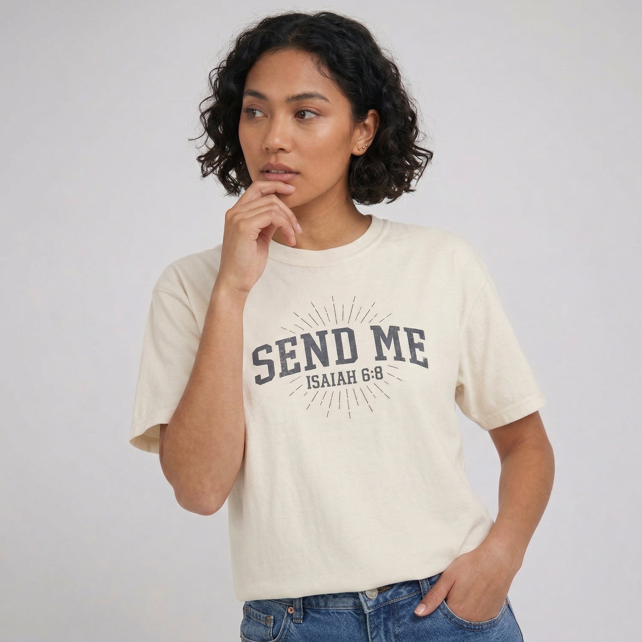 SEND ME Christian T Shirt, Isaiah 6:8 Bible Verse, Vintage Faith Apparel, Gift for Christian, ArmorNGlory