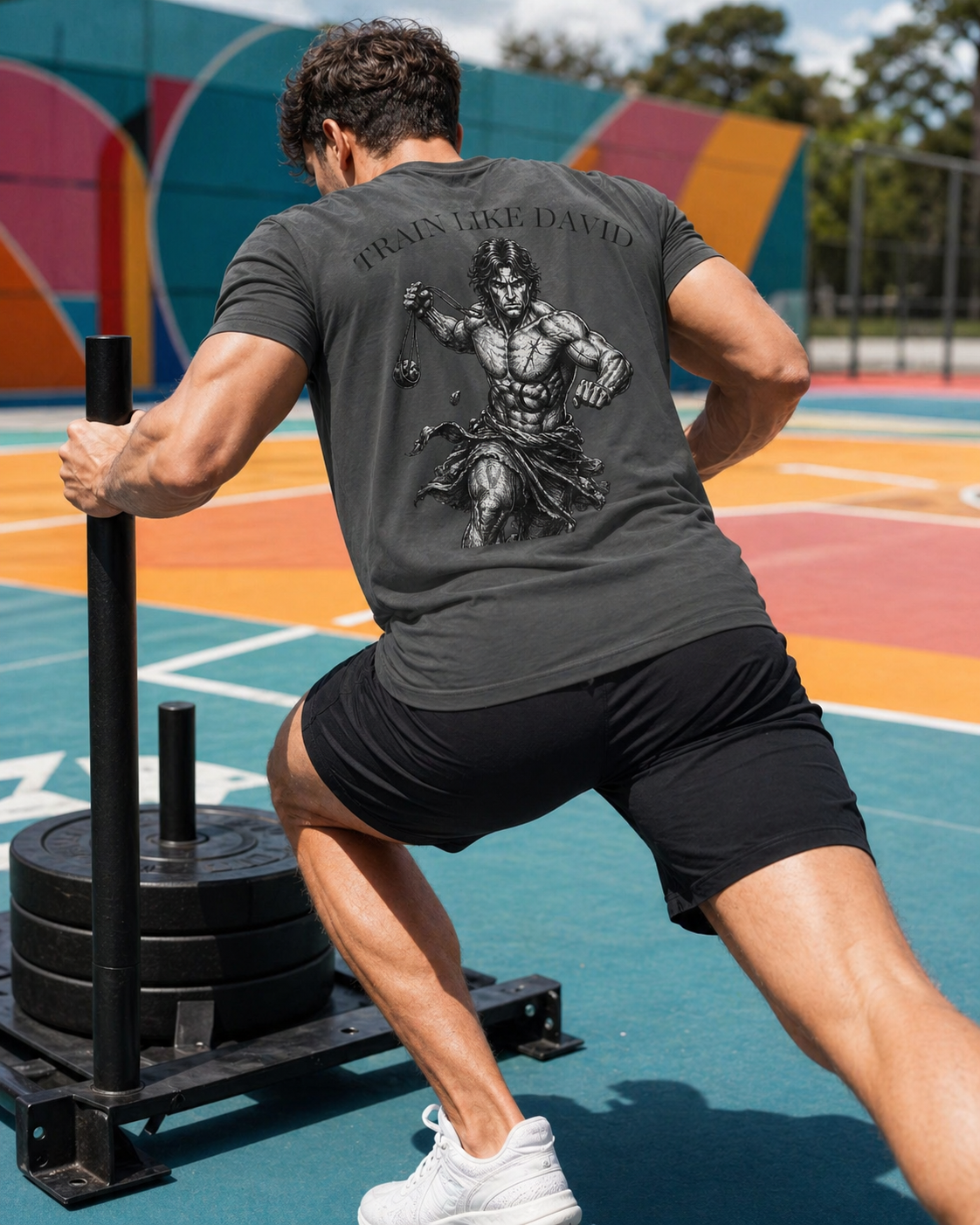 David Shirt, Christian Gym Shirt, 1 Samuel 17 45 Tee, Bible Verse Workout Shirt, Faith Based Pump Cover, David And Goliath Shirt