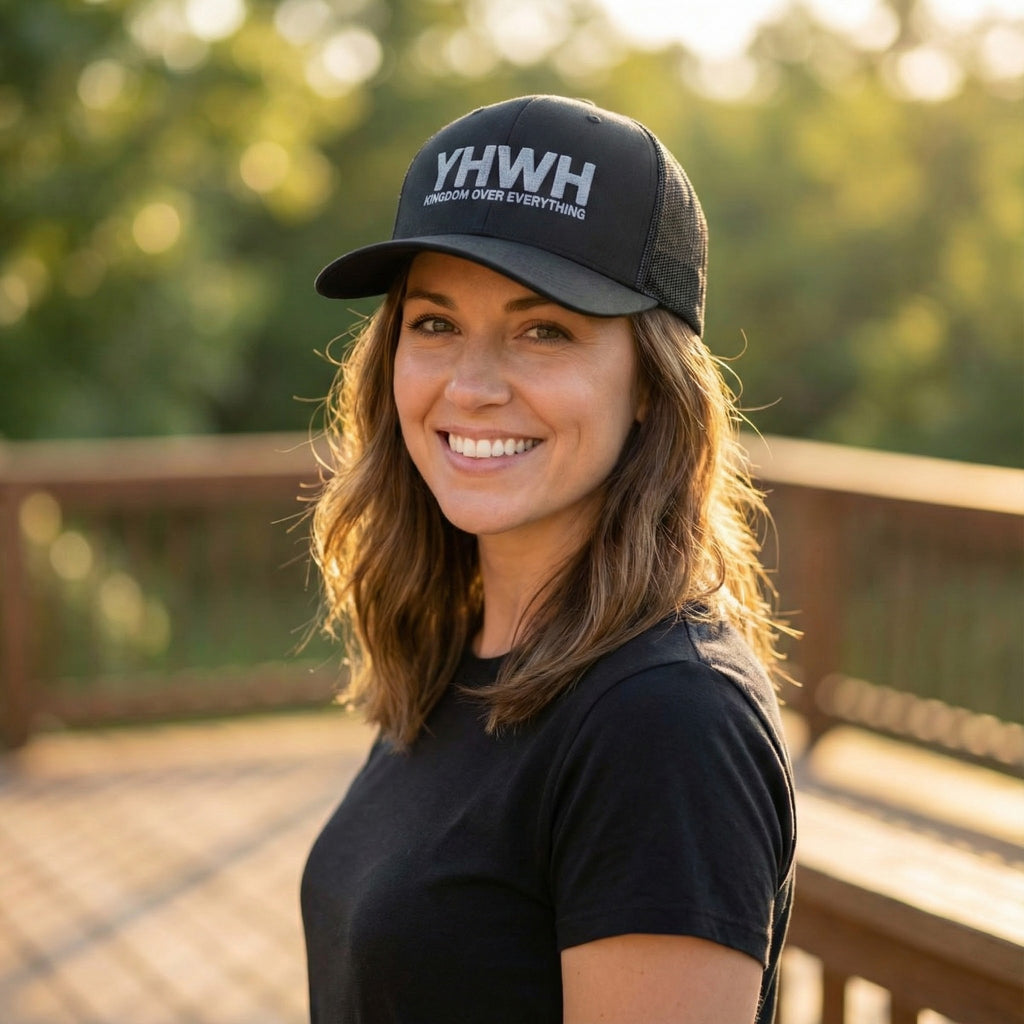 YHWH Kingdom Over Everything Trucker Hat | Embroidered Foam Cap