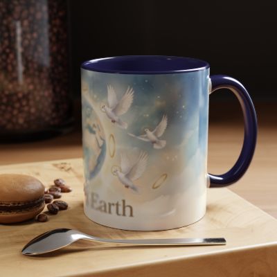 Peace on Earth Dove Globe mug | Accent Coffee Mug 11oz/15oz