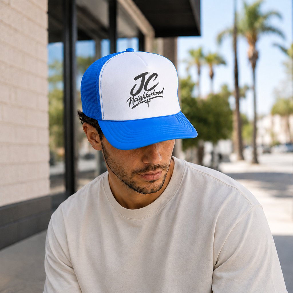 JC Neighborhood Foam Trucker Hat, Christian Streetwear Cap