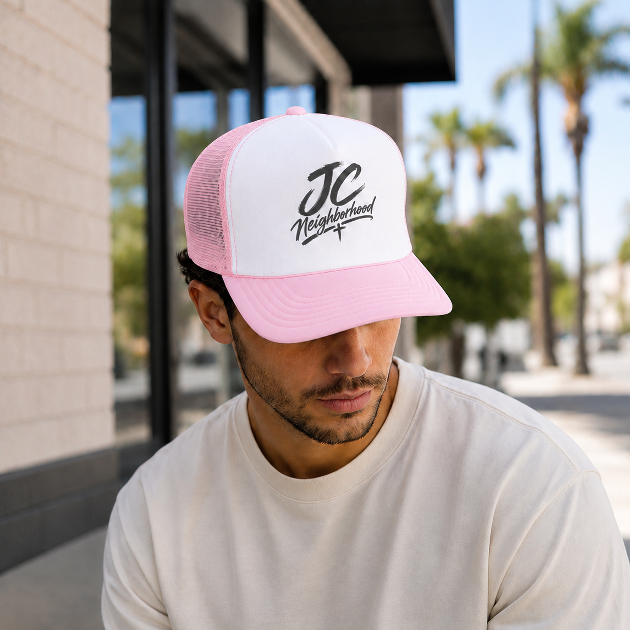 JC Neighborhood Foam Trucker Hat, Christian Streetwear Cap
