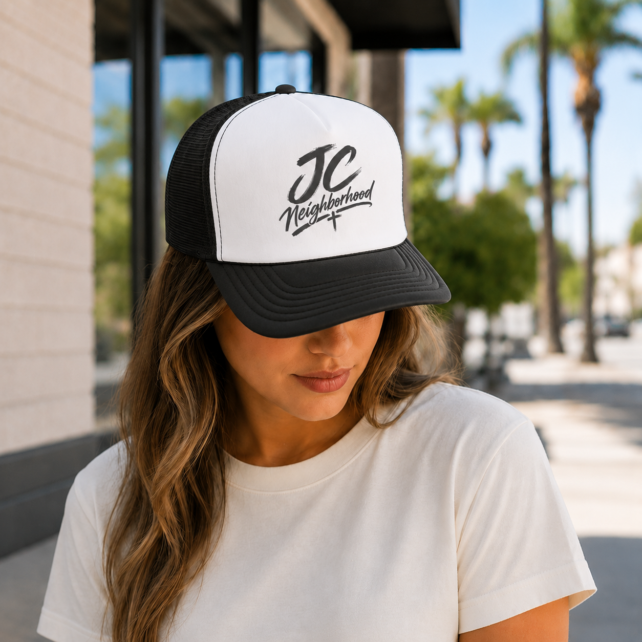 JC Neighborhood Foam Trucker Hat, Christian Streetwear Cap
