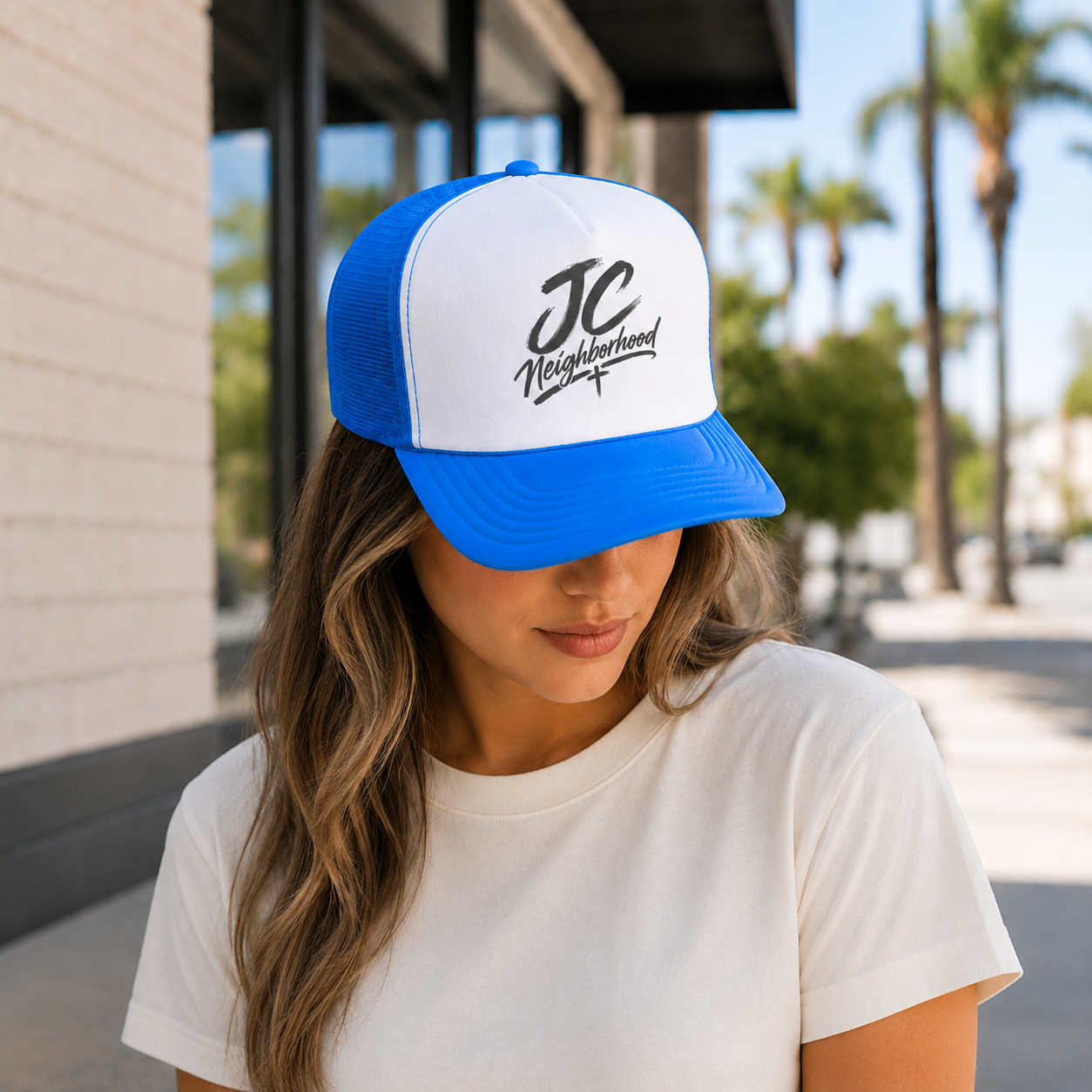 JC Neighborhood Foam Trucker Hat, Christian Streetwear Cap
