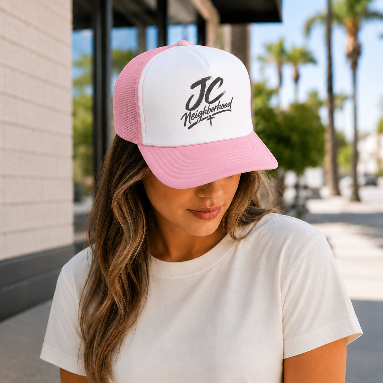 JC Neighborhood Foam Trucker Hat, Christian Streetwear Cap