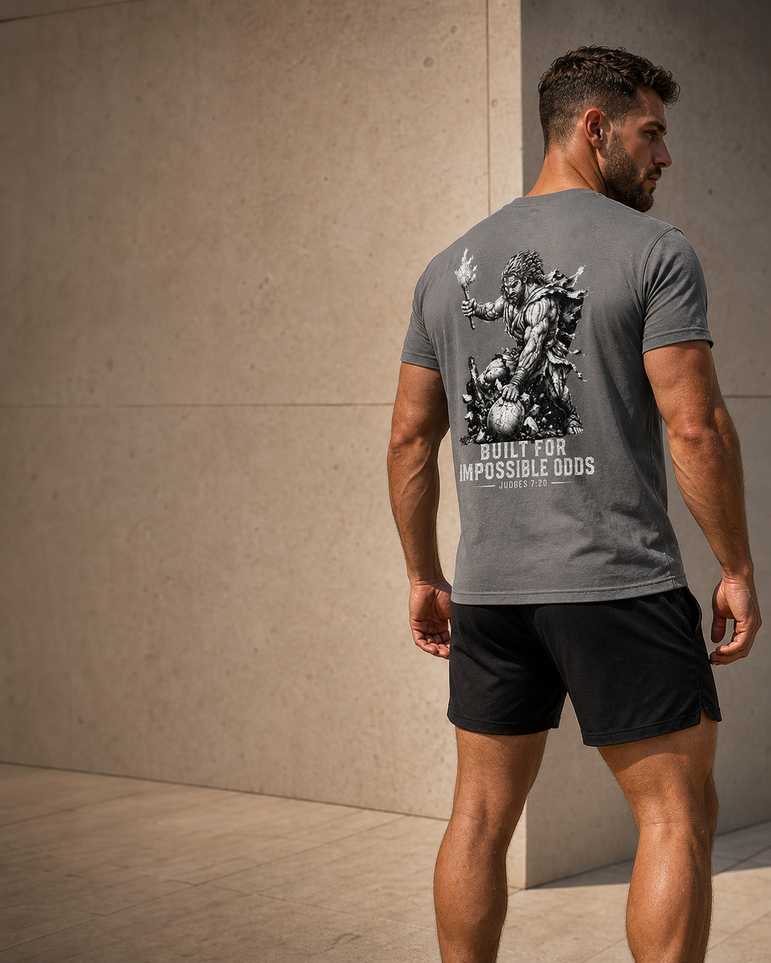 Built For Impossible Odds Shirt, Christian Gym Shirt, Judges 7 20 Tee, Christian Streetwear, Biblical Warrior Shirt, Faith Gym Tee