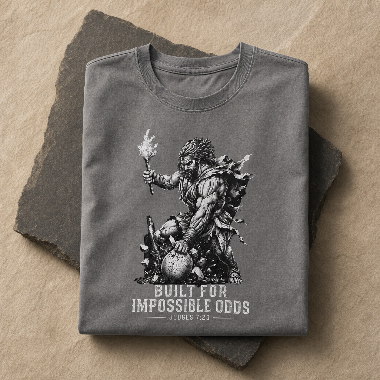 Built For Impossible Odds Shirt, Christian Gym Shirt, Judges 7 20 Tee, Christian Streetwear, Biblical Warrior Shirt, Faith Gym Tee