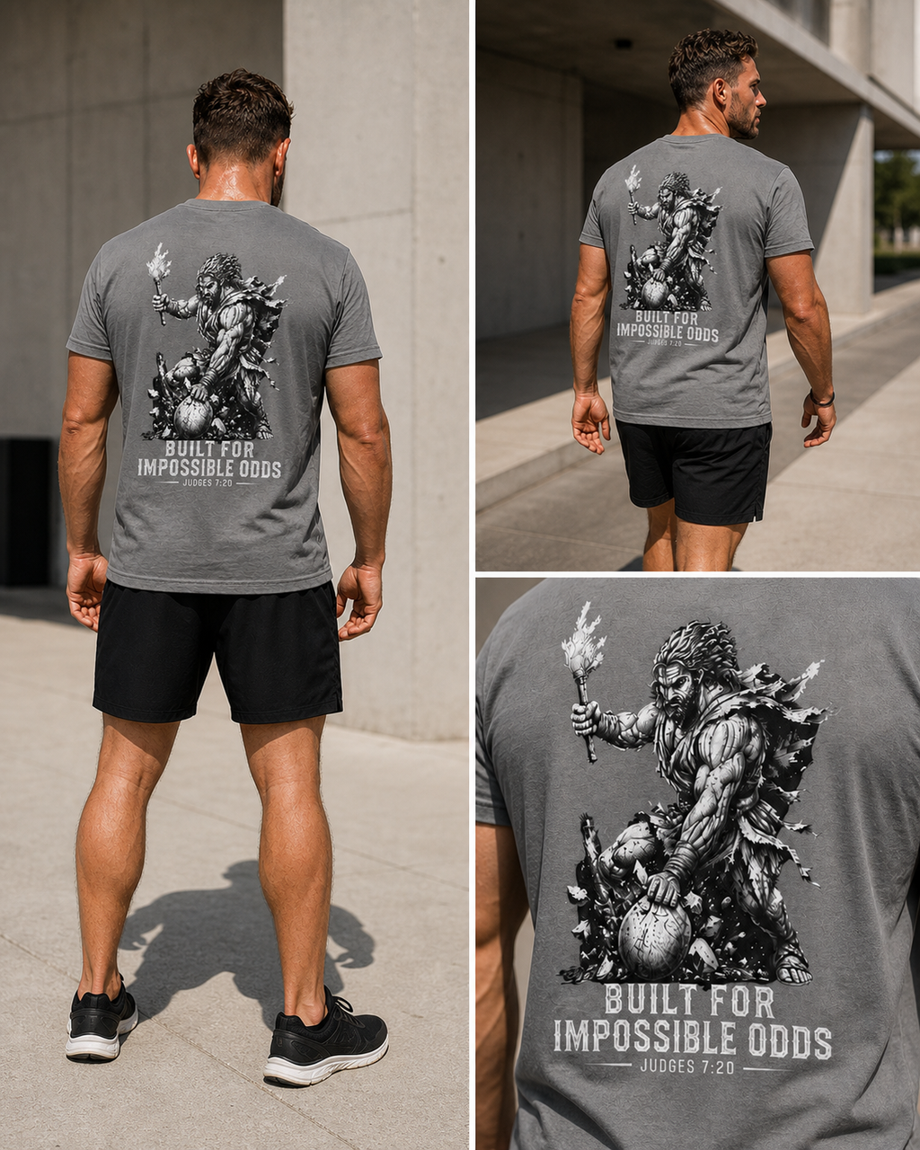 Built For Impossible Odds Shirt, Christian Gym Shirt, Judges 7 20 Tee, Christian Streetwear, Biblical Warrior Shirt, Faith Gym Tee