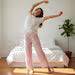 Pink Plaid Pajama Pants for Women Cozy Lounge Sleep Pants Cute Checkered PJs Drawstring Waist Christmas Gift for Her