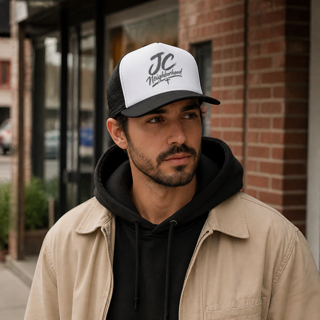 JC Neighborhood Foam Trucker Hat, Christian Streetwear Cap