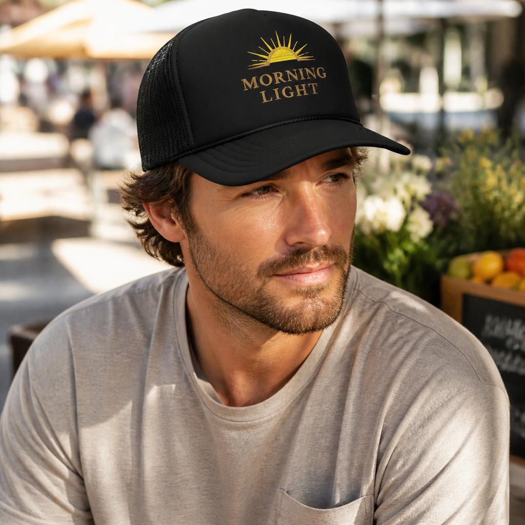 Morning Light Foam Trucker Hat, Christian Sunrise Hat, Faith Based Snapback